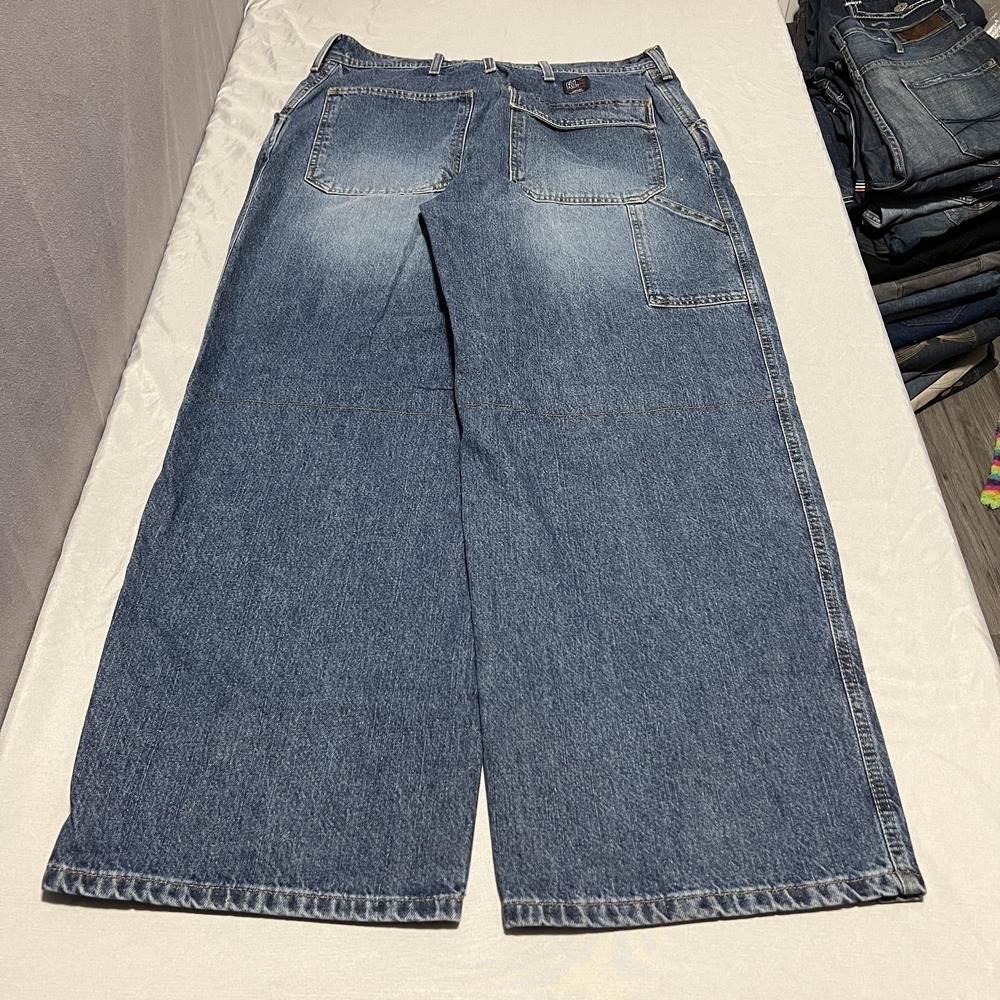 Polo Ralph Lauren Jeans Men 38x30 Blue Relaxed Wide Leg Military Carpenter Denim - Picture 3 of 10